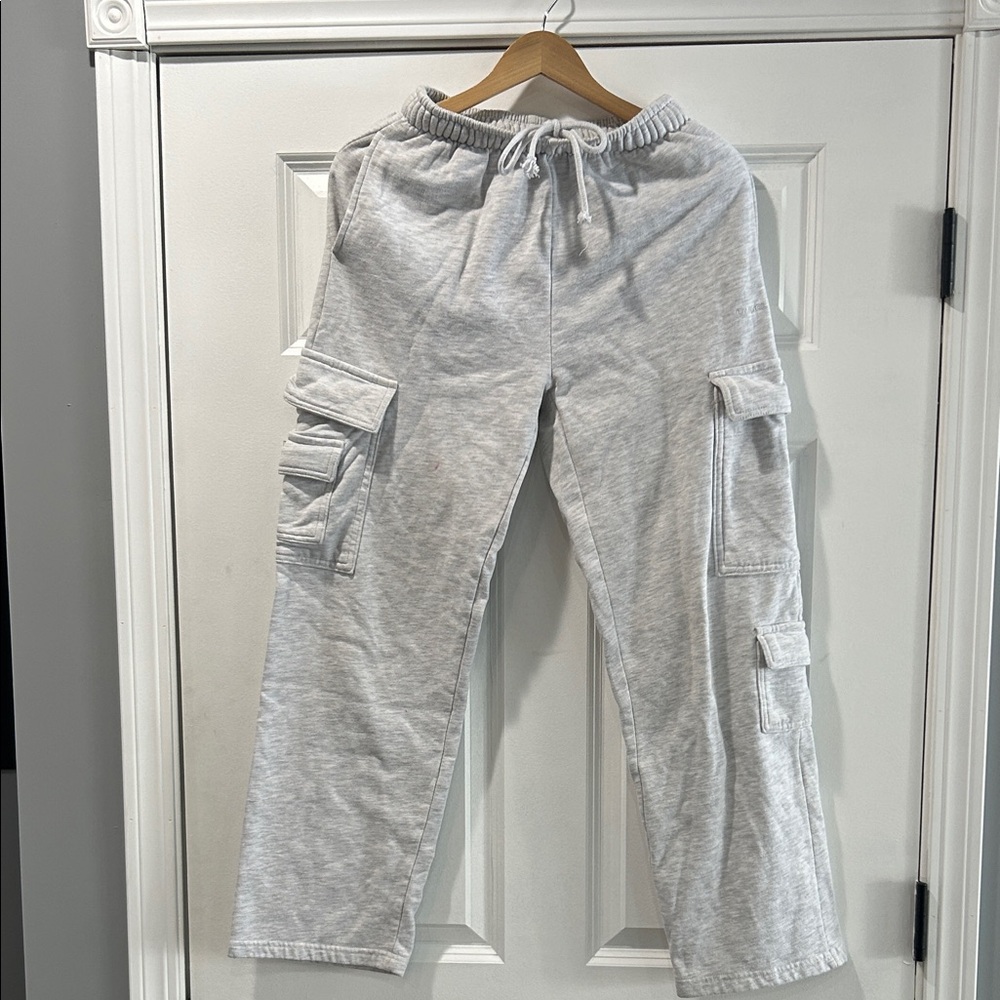 Garage Gray Straight Leg Cargo Pants